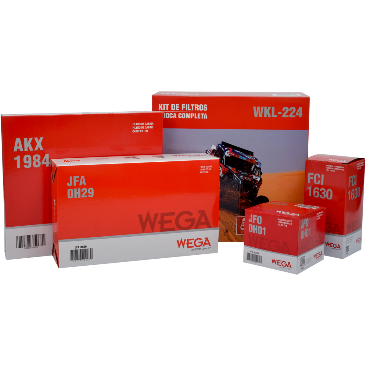 Kit Troca Completa Filtros Ar Óleo Combustível Cabine HB20 HB20X 1.6 16V 12/19 - Wega - WKL-224 - (6)