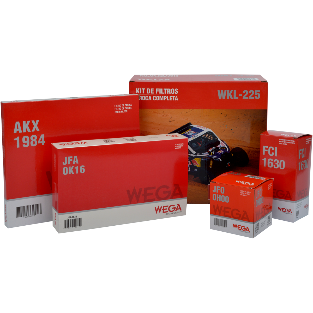 Kit Filtros de Ar Combustível Óleo e Cabine para Hyundai HB20 e HB20S - Wega - WKL-225 - (11)