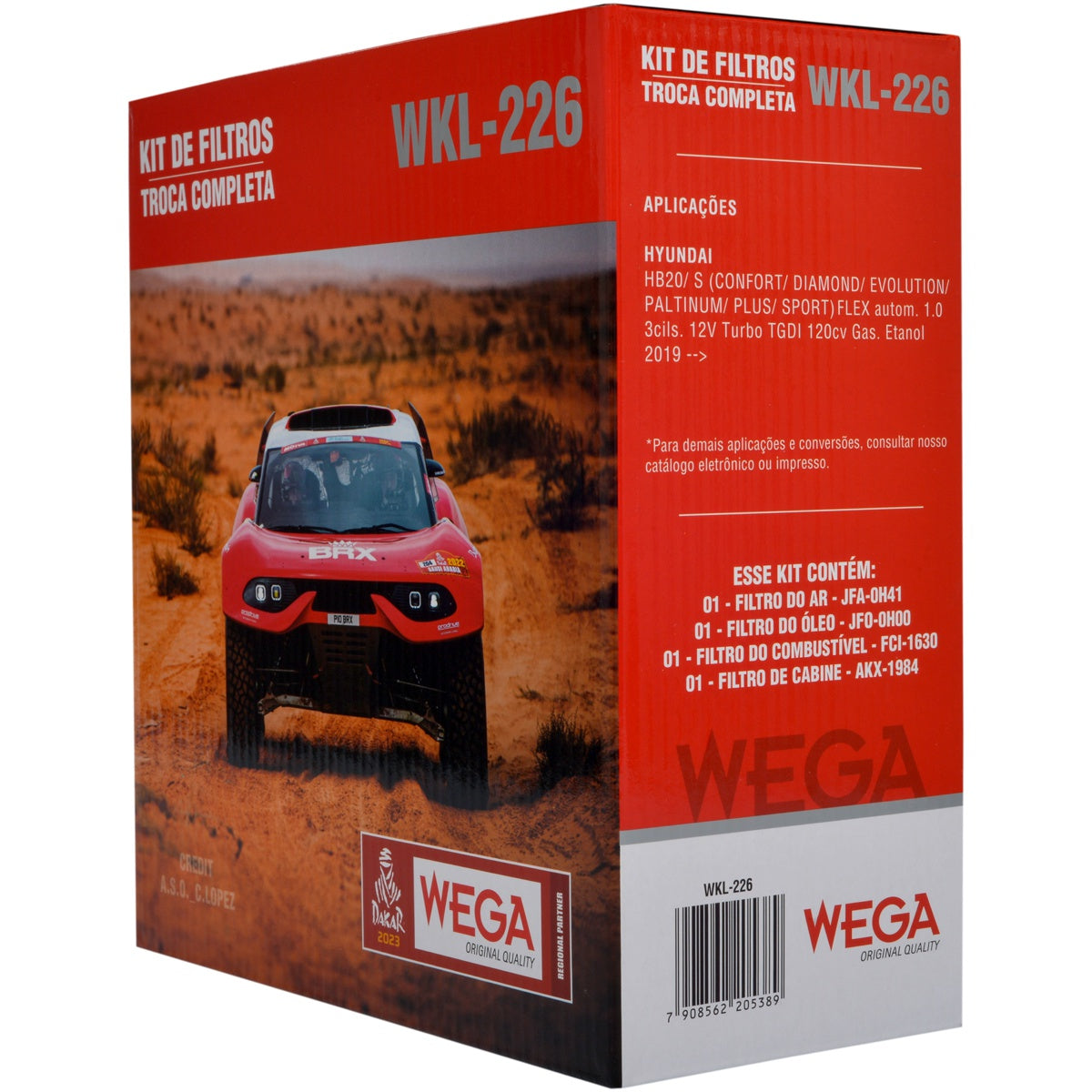 Kit de Filtros Hb20 Hb20S 1.0 Turbo após 2019 - Wega - Wkl-226 - (3)