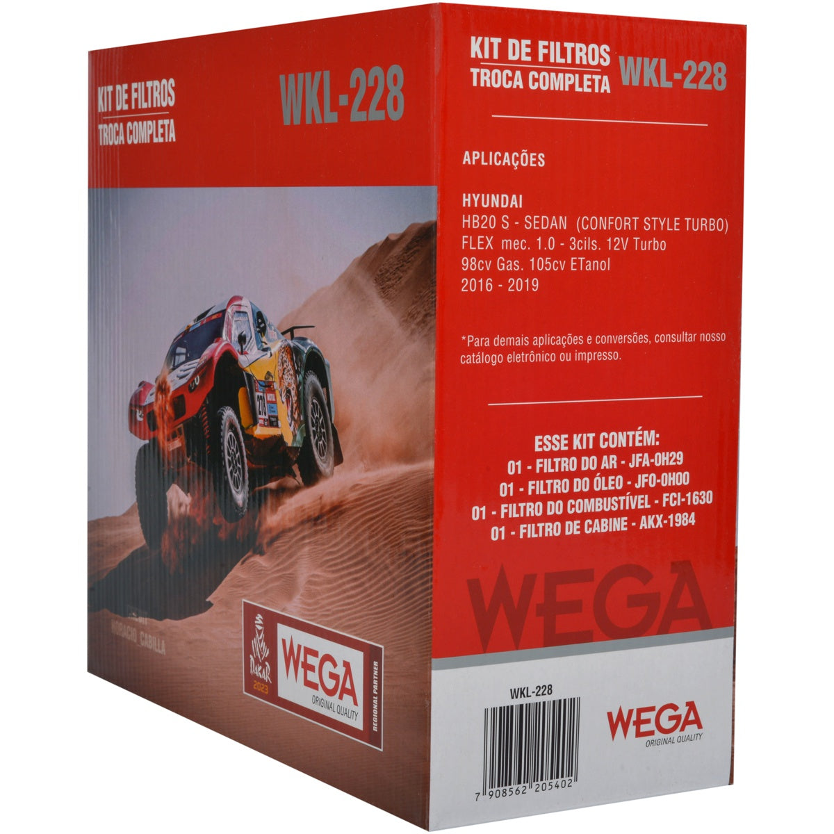 Kit de Filtros Hb20 Hb20S Hb20X 1.0 Turbo até 2018 - Wega - Wkl-228 - (3)