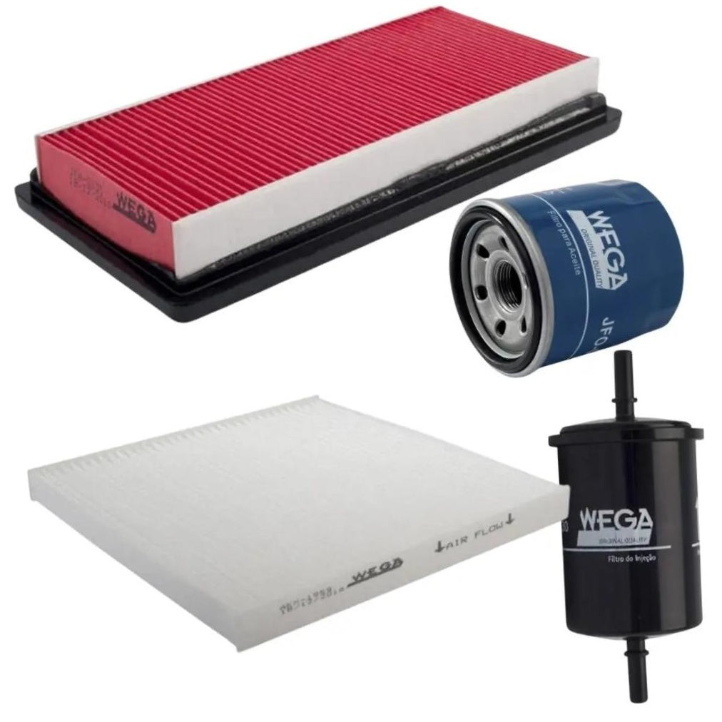 Kit Filtros de Ar Combustível Óleo e Cabine para Nissan March e Versa - Wega - WKL-241 - (1)