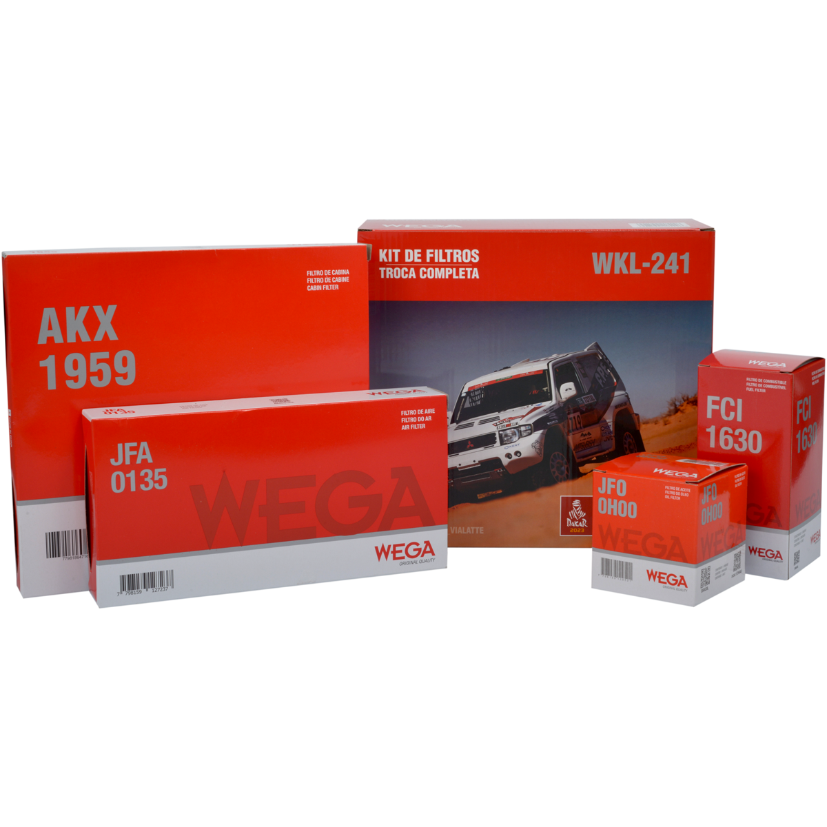 Kit Filtros de Ar Combustível Óleo e Cabine para Nissan March e Versa - Wega - WKL-241 - (6)
