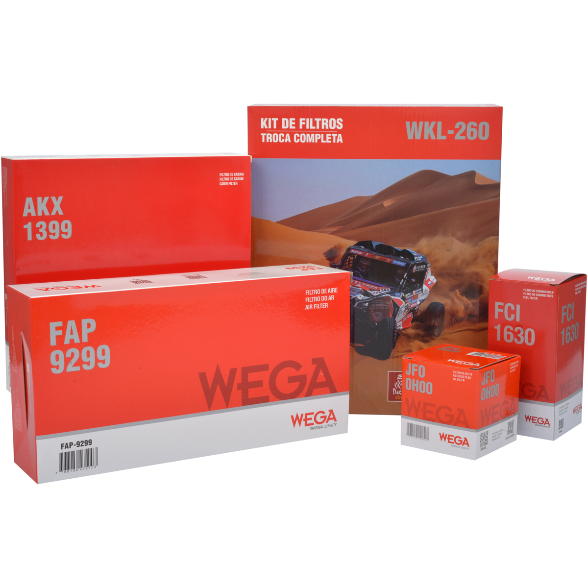 Kit Filtro Ar Óleo Comb Cab Renault Captur Duster Logan Sandero 1.6 16V SCe 17/22 - Wega - WKL-260 - (6)