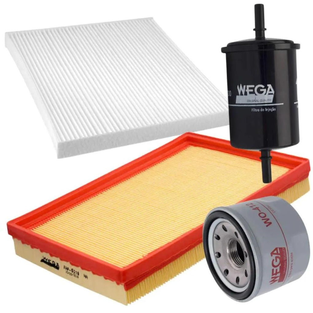 Kit Filtros de Ar Combustível Óleo e Cabine para Renault Kwid - Wega - WKL-262 - (1)