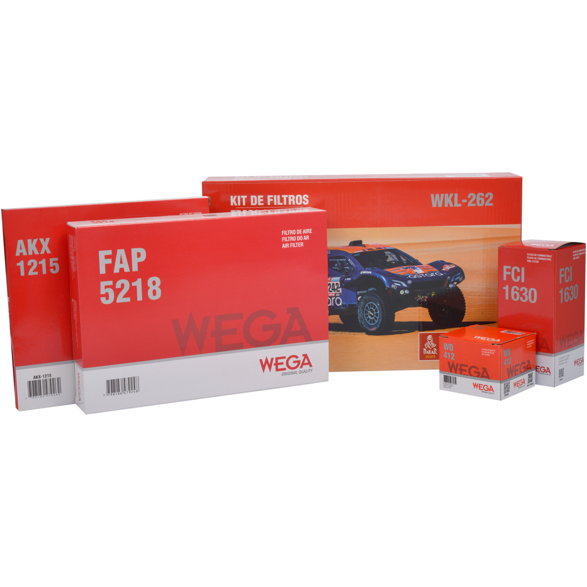 Kit Filtros de Ar Combustível Óleo e Cabine para Renault Kwid - Wega - WKL-262 - (6)