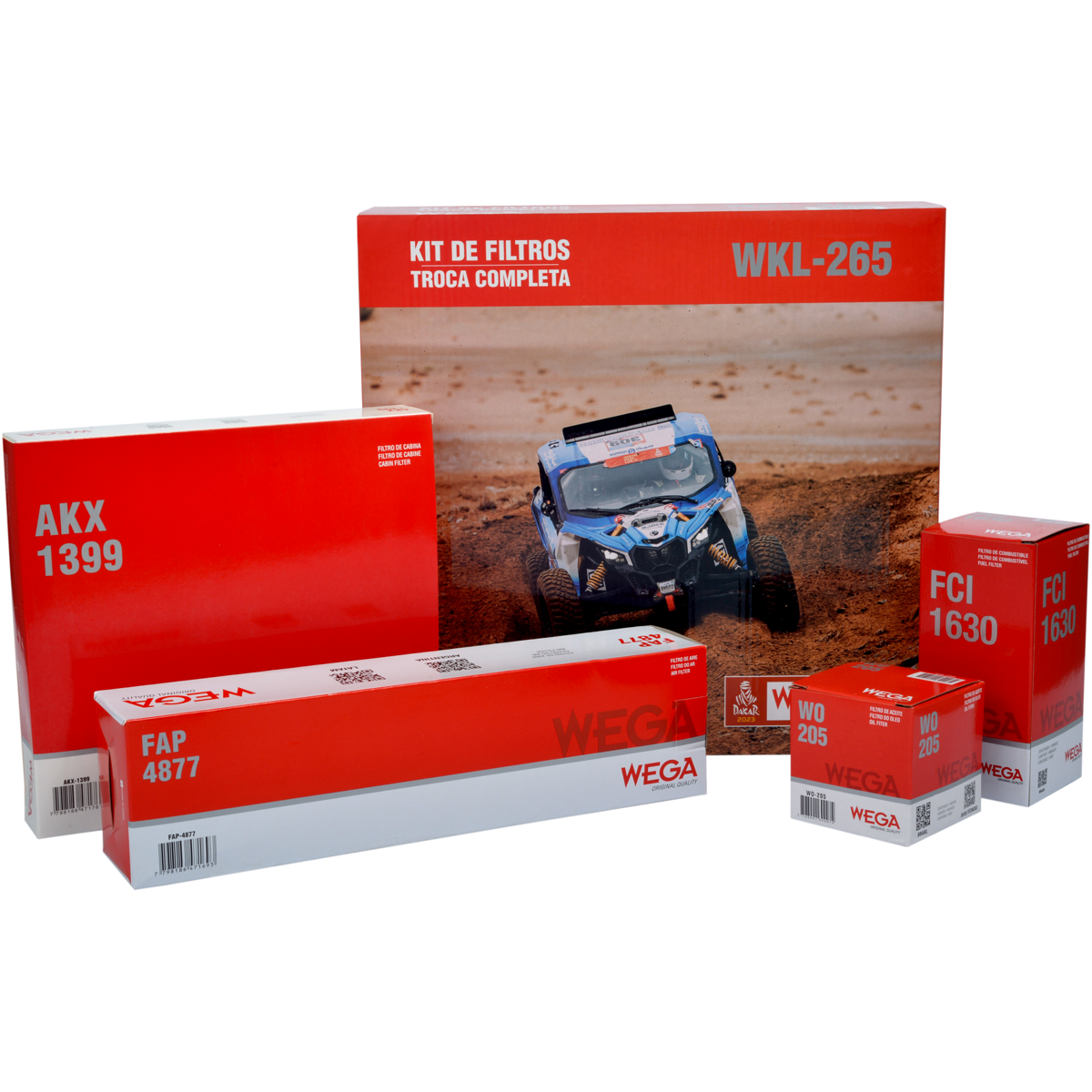 Kit de Filtros Logan Sandero 1.0 16V após 2014 - Wega - Wkl-265 - (1)