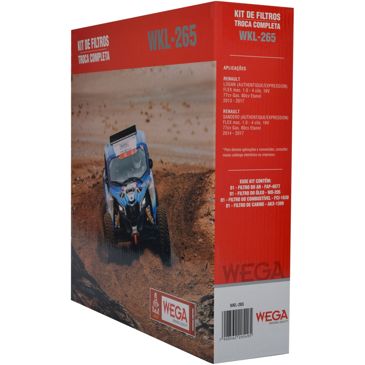 Kit de Filtros Logan Sandero 1.0 16V após 2014 - Wega - Wkl-265 - (3)