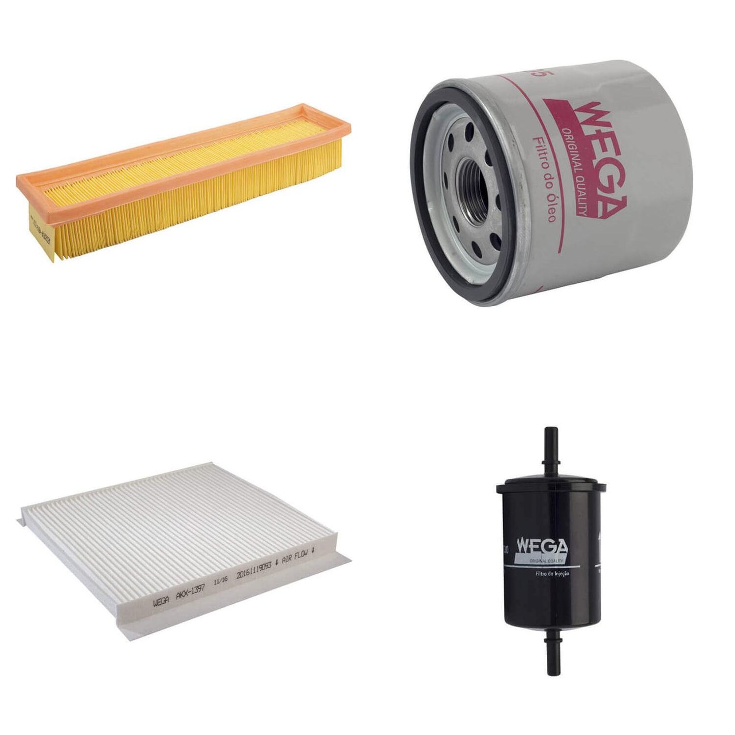 Kit Filtros de Ar Combustível Óleo e Cabine para Renault Logan e Sandero - Wega - WKL-266 - (9)