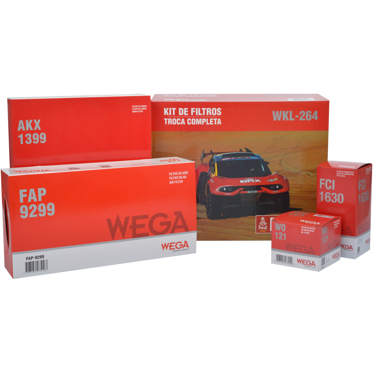 Kit Filtros de Ar Combustível Óleo e Cabine para Renault Logan e Sandero - Wega - WKL-264 - (6)