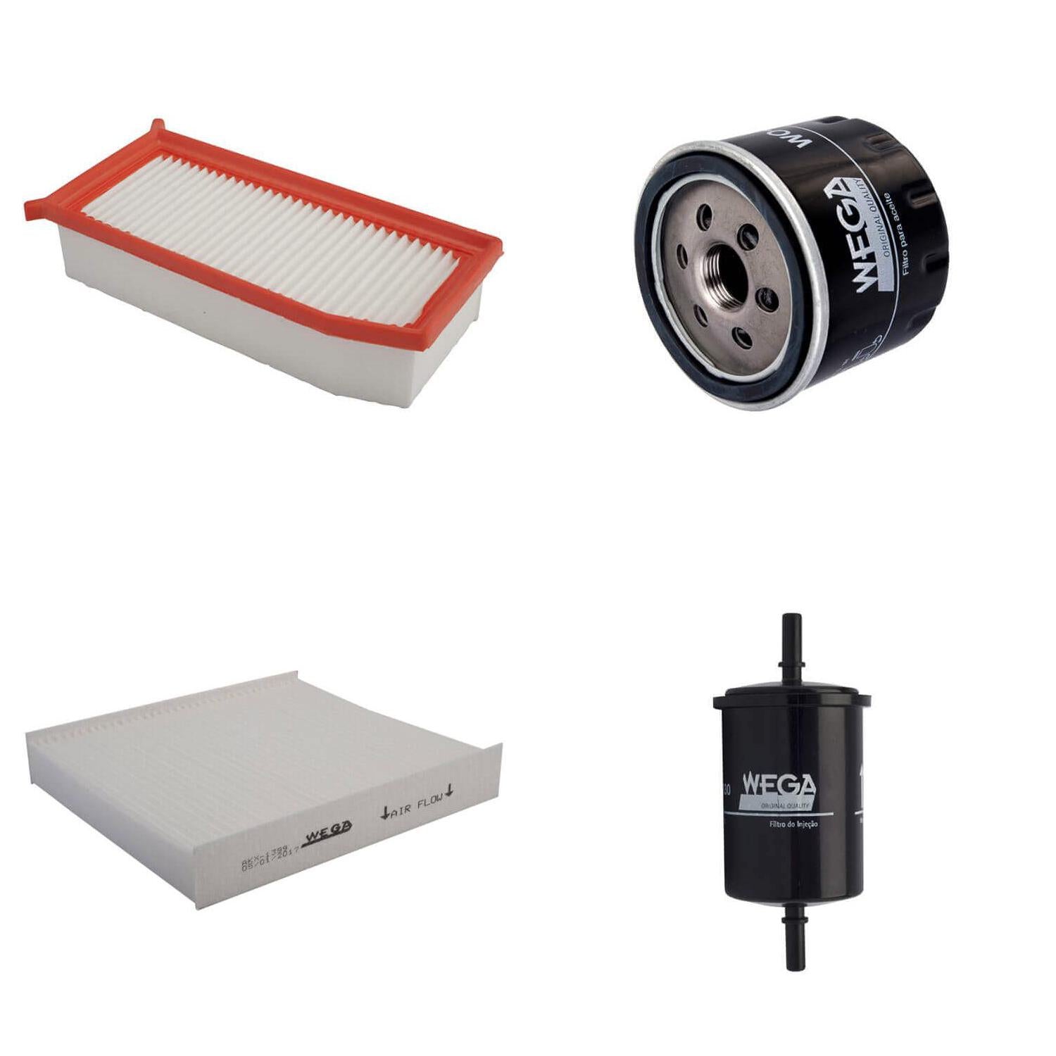 Kit Filtros de Ar Combustível Óleo e Cabine para Renault Logan e Sandero - Wega - WKL-264 - (9)