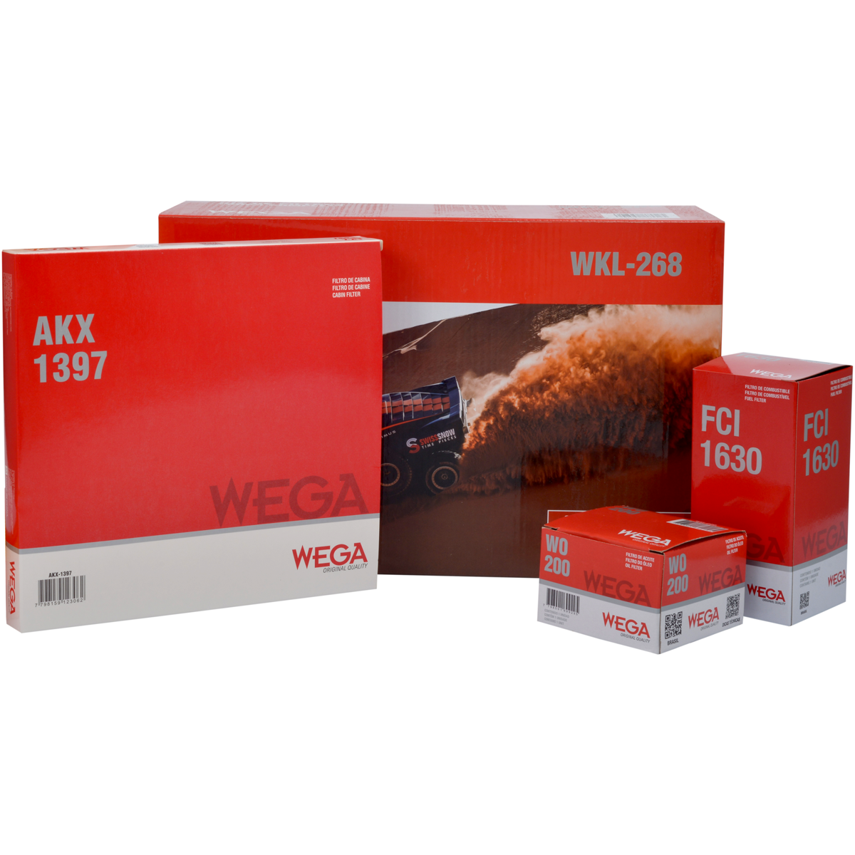 Kit de Filtros Logan Sandero 1.6 8V até 2013 - Wega - Wkl-268 - (1)