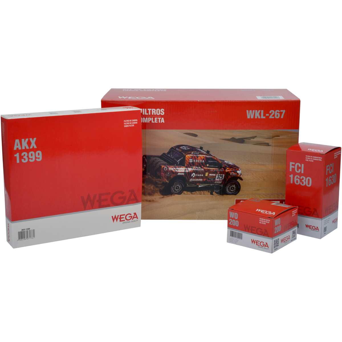 Kit de Filtros Sandero/ Stepway 1.6 8V até 2014 - Wega - Wkl-267 - (1)