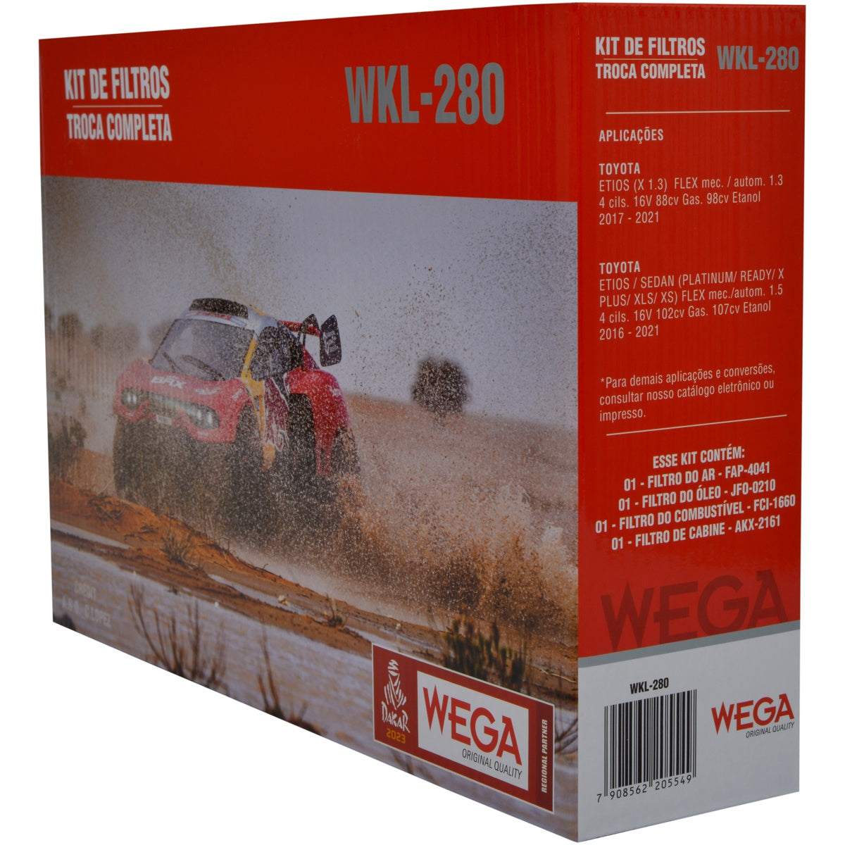 Kit de Filtros Etios Hatch Sedan 1.3 1.5 - Wega - Wkl-280 - (3)