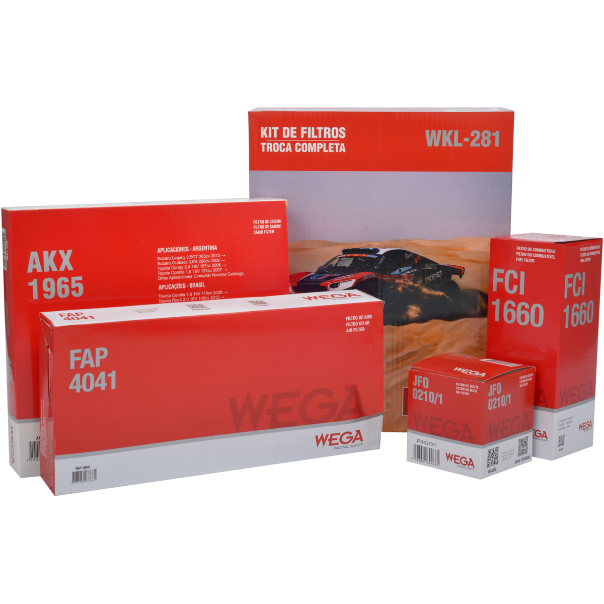 Kit de Filtros Yaris Hatch Sedan 1.3 1.5 - Wega - Wkl-281 - (1)