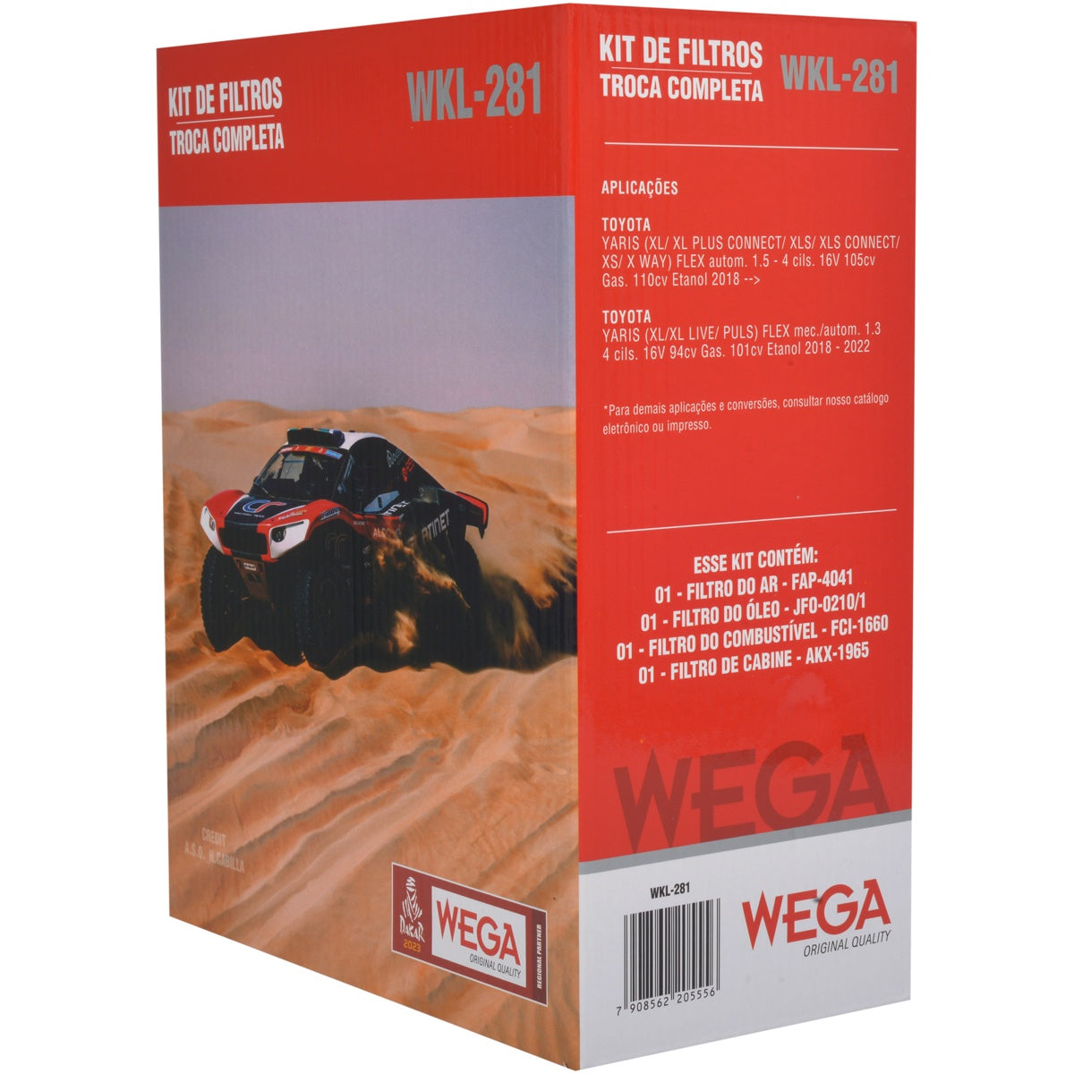 Kit de Filtros Yaris Hatch Sedan 1.3 1.5 - Wega - Wkl-281 - (3)