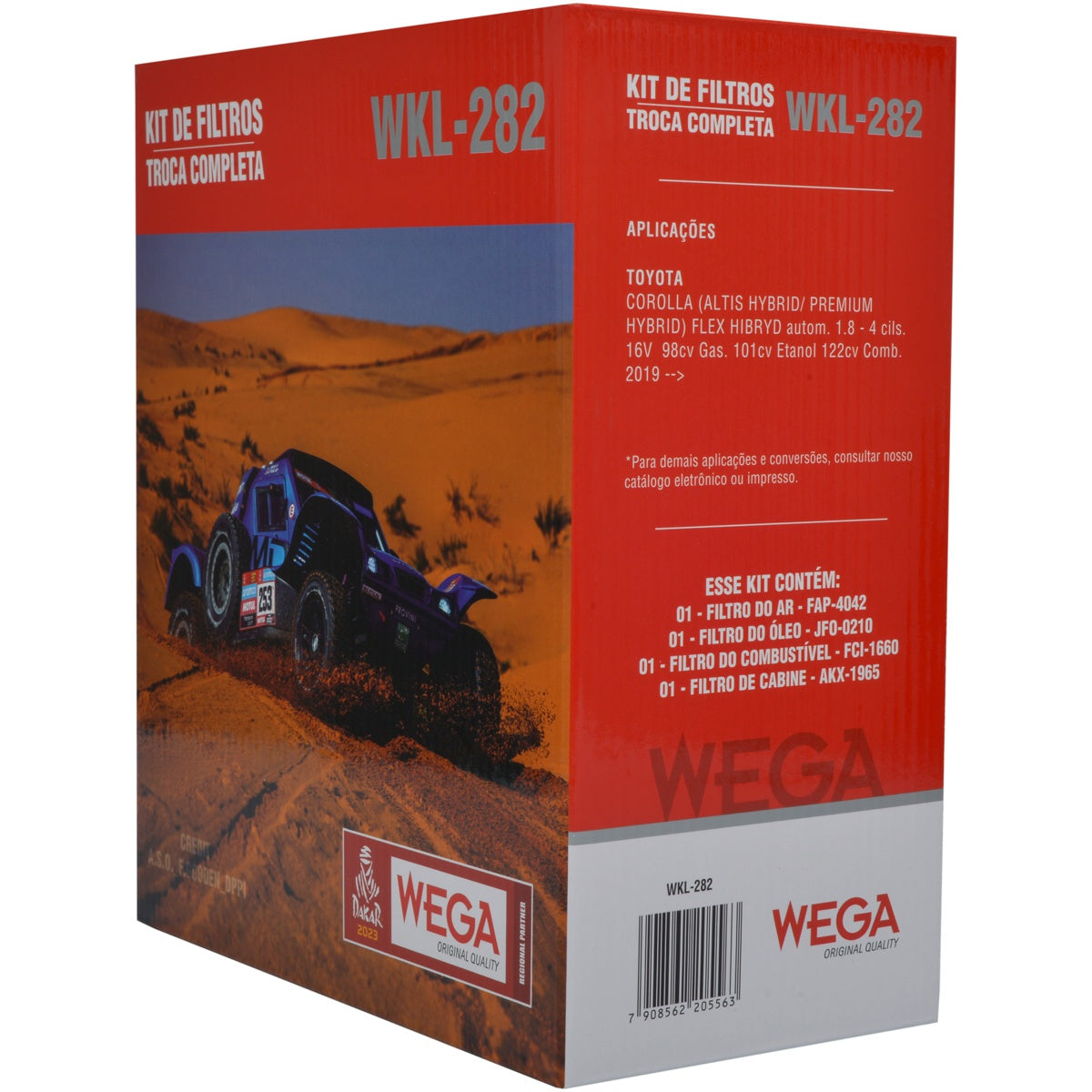 Kit de Filtros Corolla 1.8 16V Híbrido - Wega - Wkl-282 - (3)