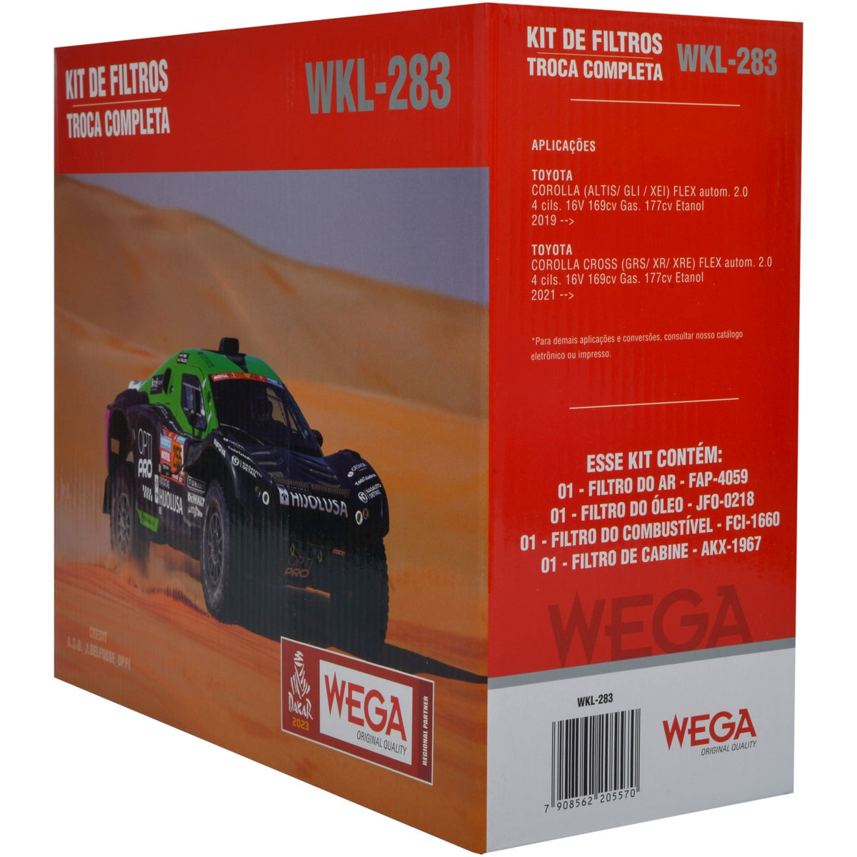 Kit de Filtros Corolla/ Corolla Cross 2.0 16V - Wega - Wkl-283 - (3)