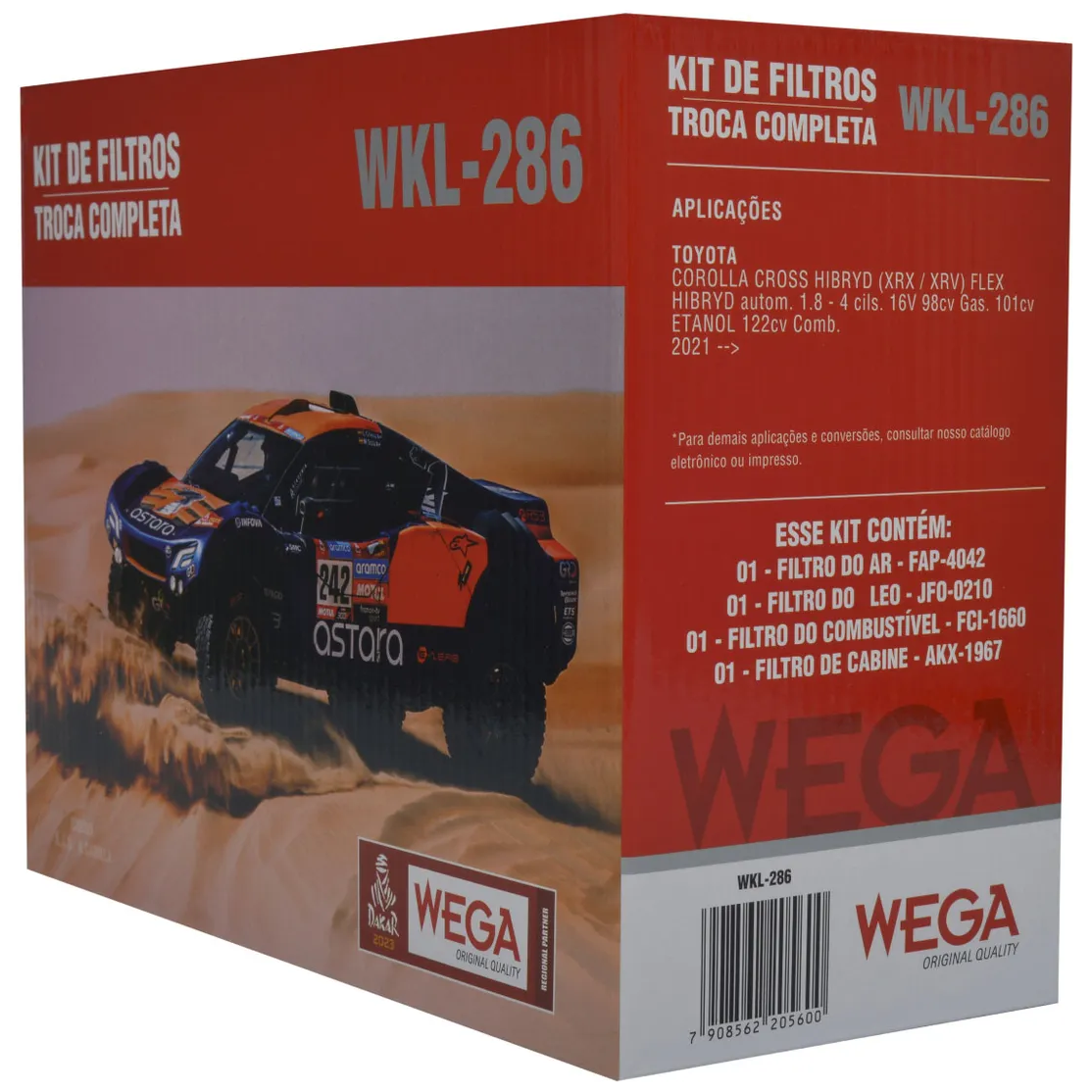Kit de Filtros Corolla Cross 1.8 16V Hybrid - Wega - Wkl-286 - (3)