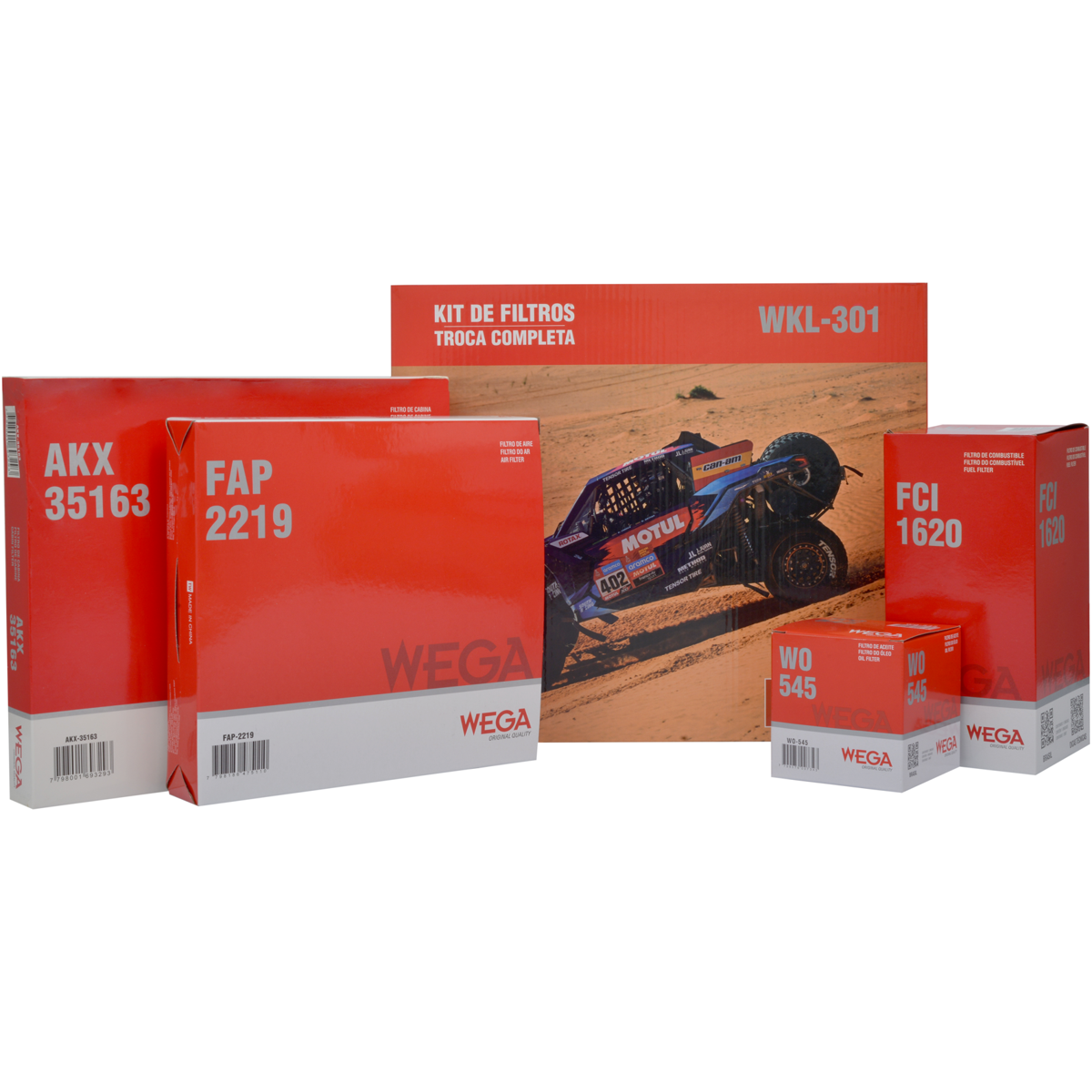 Kit de Filtros Fox Crossfox Spacefox 1.6 16V - Wega - Wkl-301 - (1)