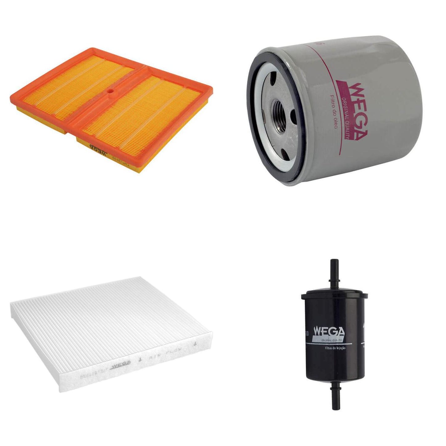 Kit Filtro Ar Comb Óleo Cab VW Nivus Polo T-Cross Virtus 1.0 12V TSI EA211 17/24 - Wega - WKL-302 - (1)