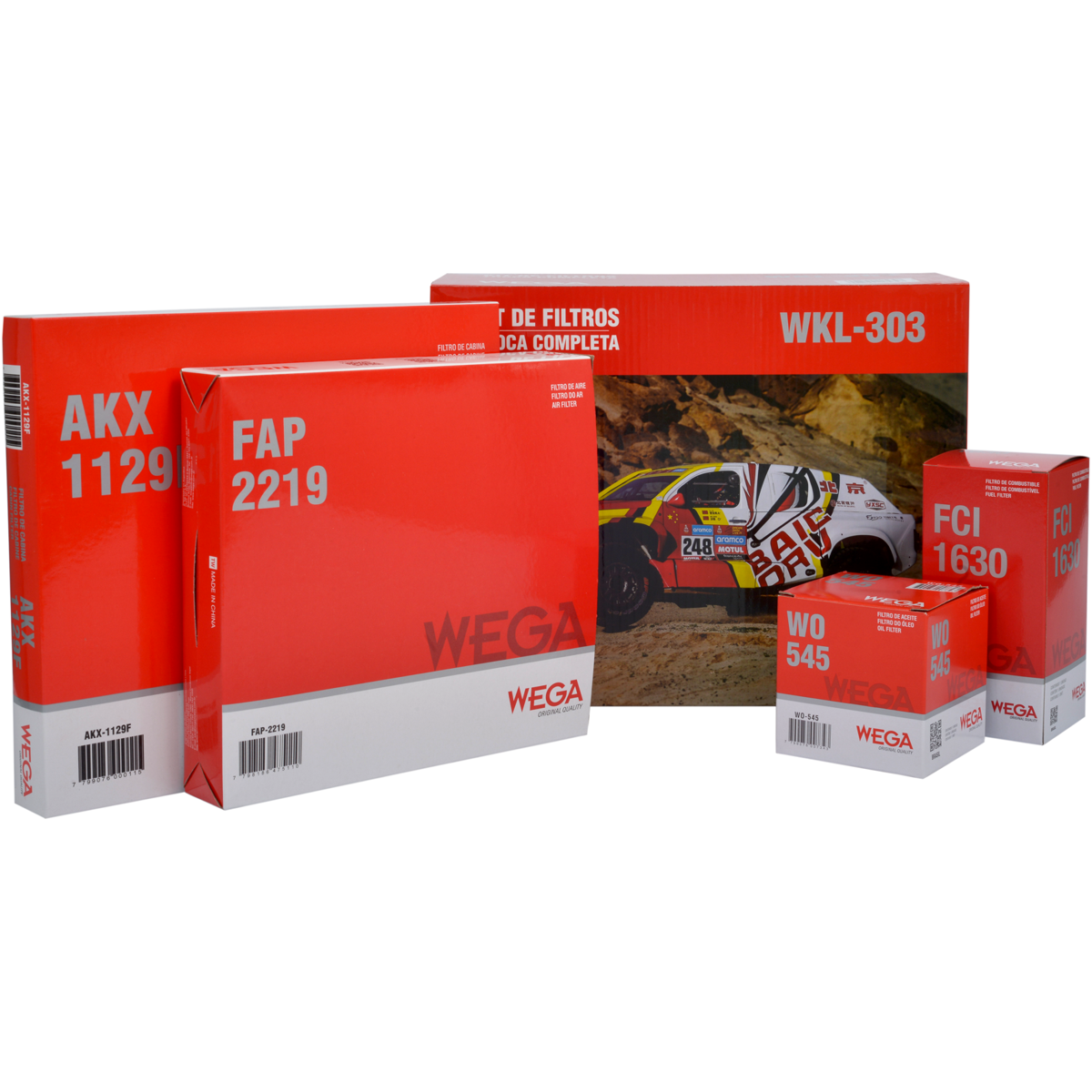 Kit Filtros de Ar Combustível Óleo e Cabine para Volkswagen Polo e Virtus - Wega - WKL-303 - (2)