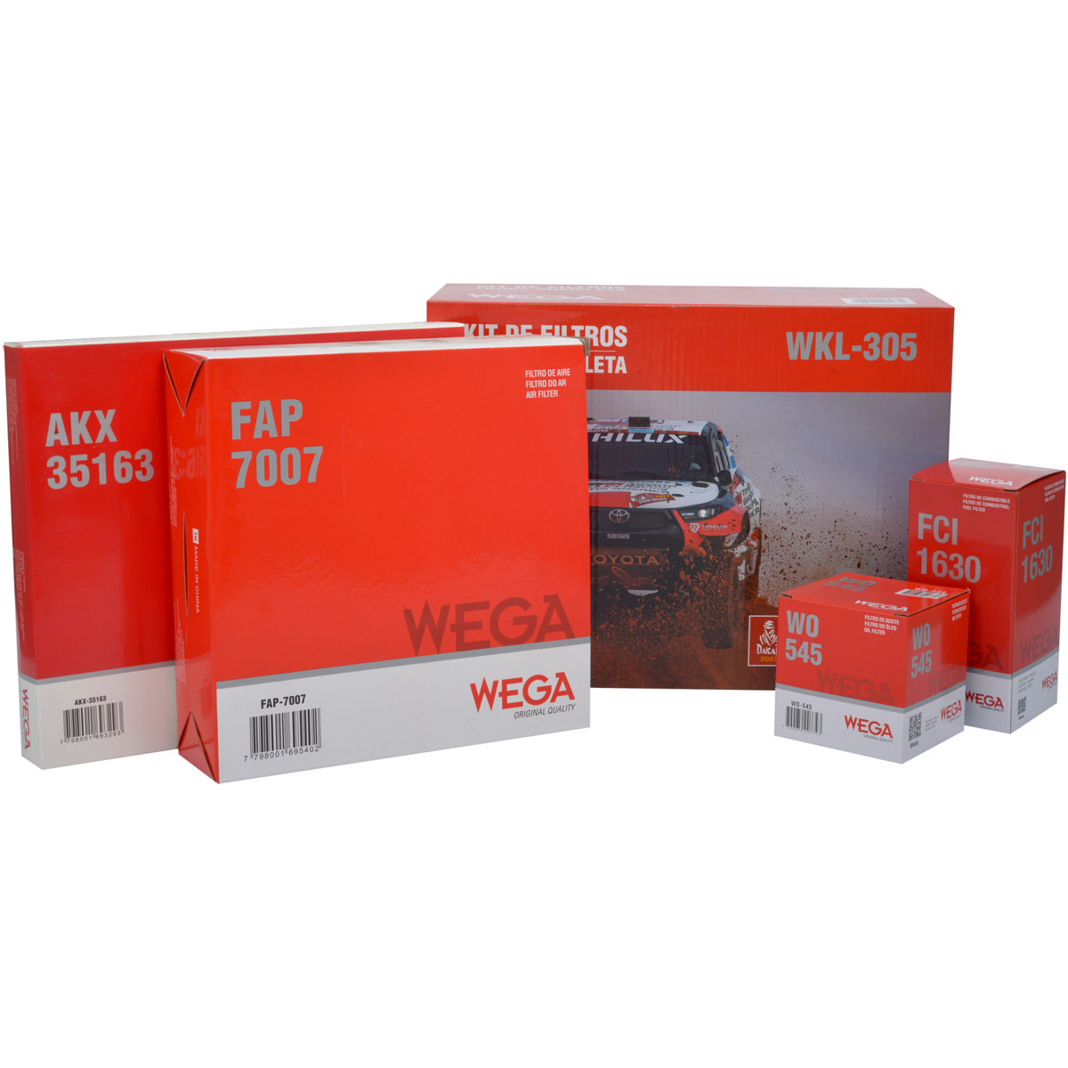 Kit de Filtros Gol Saveiro Voyage 1.6 8V - Wega - Wkl-305 - (1)