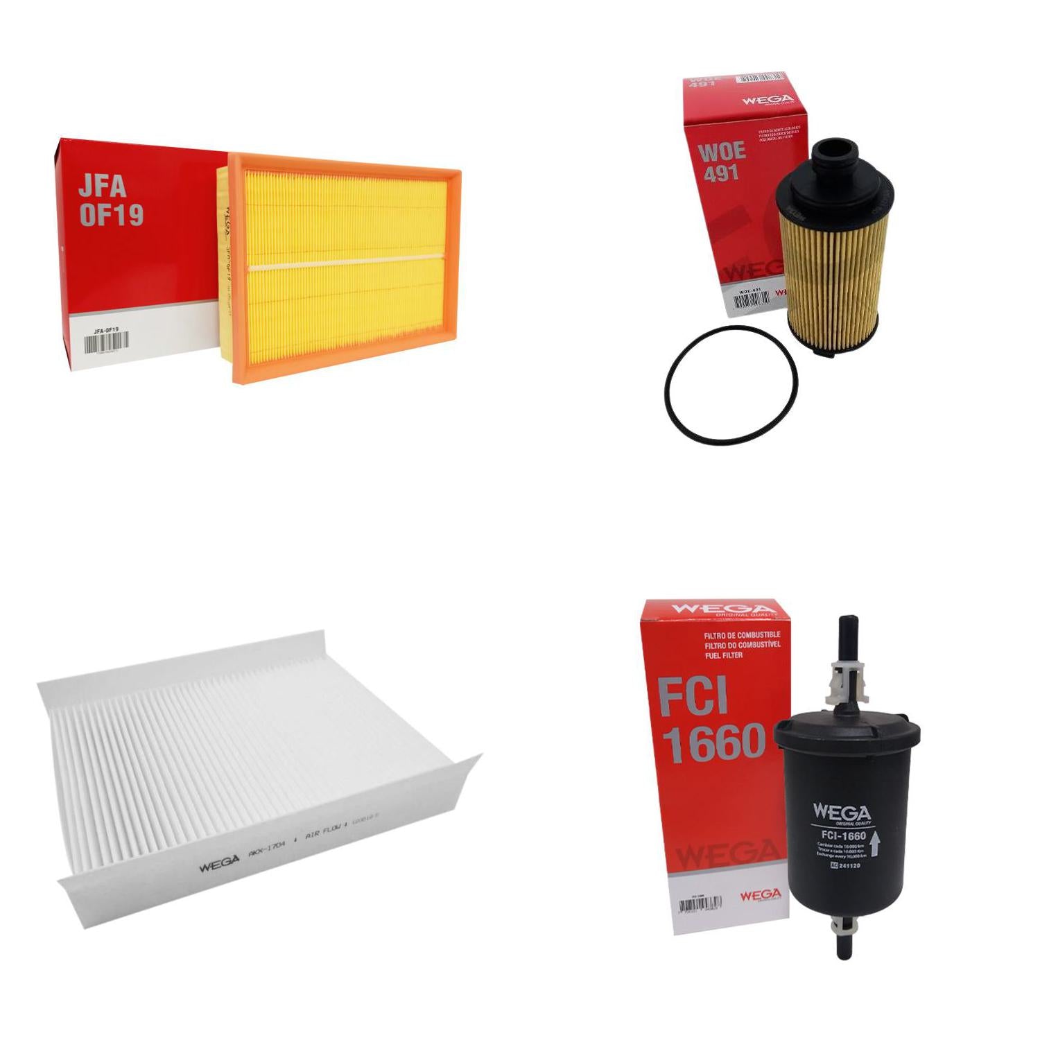 Kit Filtros de Ar Combustível Óleo e Cabine para Chery Tiggo 8 - Wega - WKL-342 - (9)