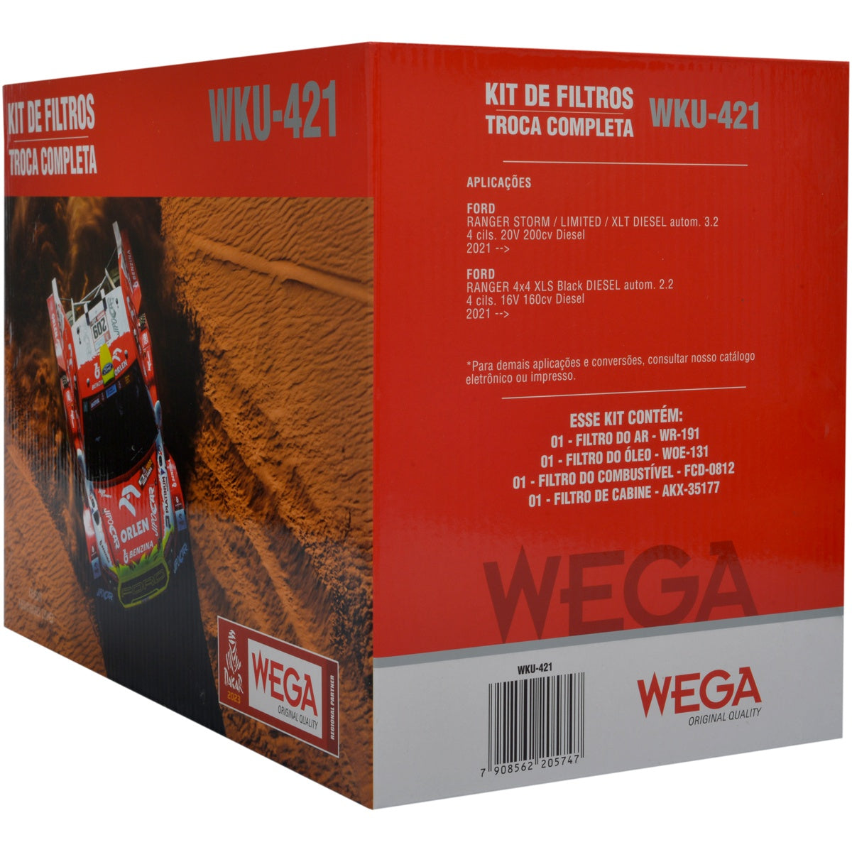 Kit Filtros Ford Ranger 2.2 3.2 - Wega - Wku421 - (3)