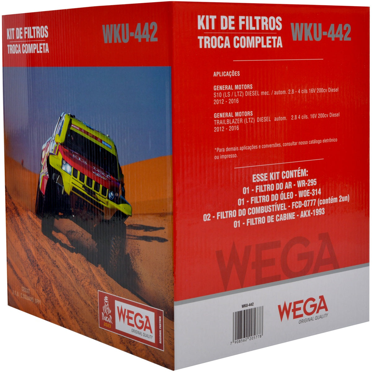 Kit Filtros Gm S10 Trailblazer 2.8 - Wega - Wku442 - (3)