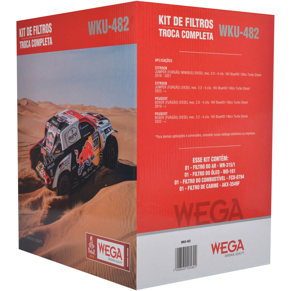 Kit Filtros Citroen Jumper Peugeot Boxer 2.0 2.2 - Wega - Wku482 - (3)