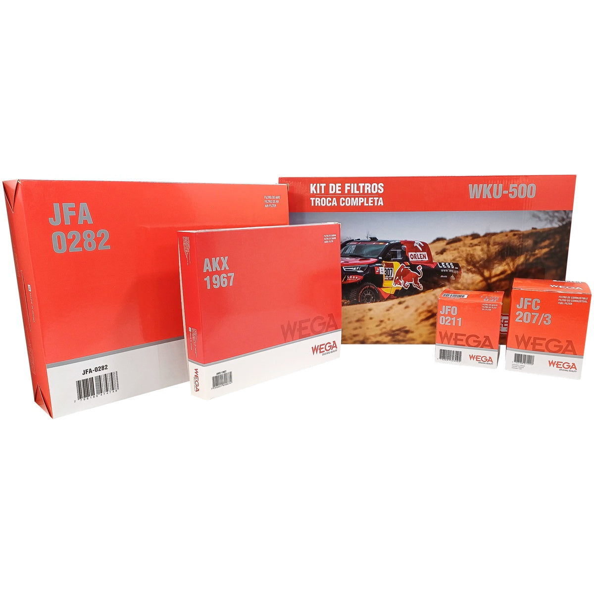 Kit Troca Filtros Ar Combustível Óleo Cabine Hilux SW4 2.8 16V Diesel 16/24 - Wega - WKU-500 - (6)