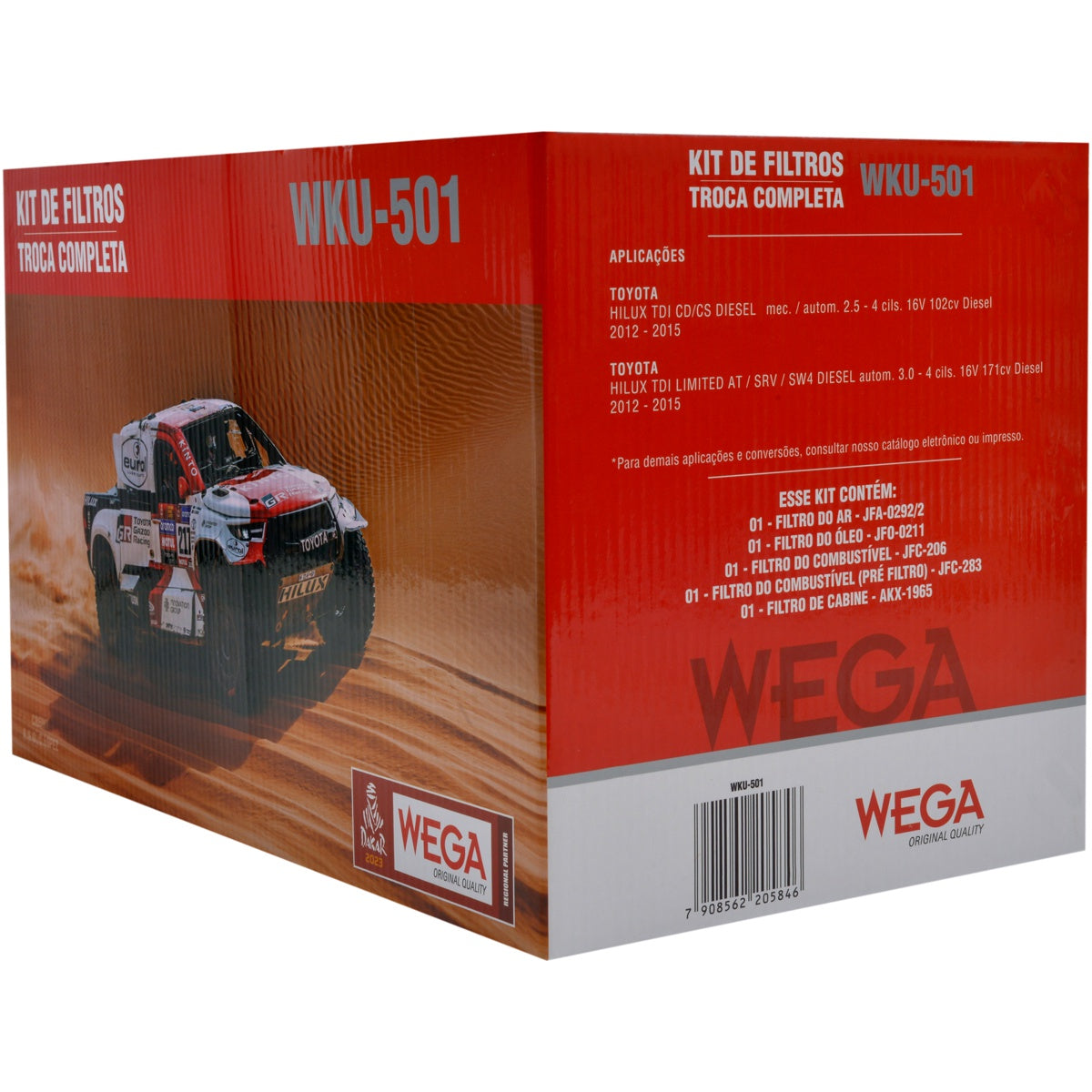 Kit Filtros Toyota Hilux 2.5 3.0 - Wega - Wku501 - (3)