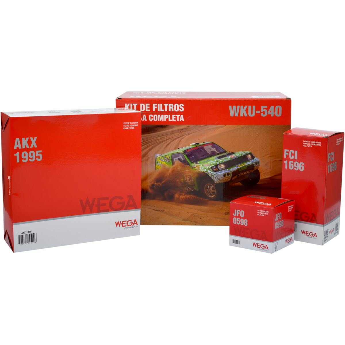 Kit Filtros Mitsubishi L200 Triton L200 Triton Pajero Dakar Flex 2.4 3.5 - Wega - Wku540 - (1)