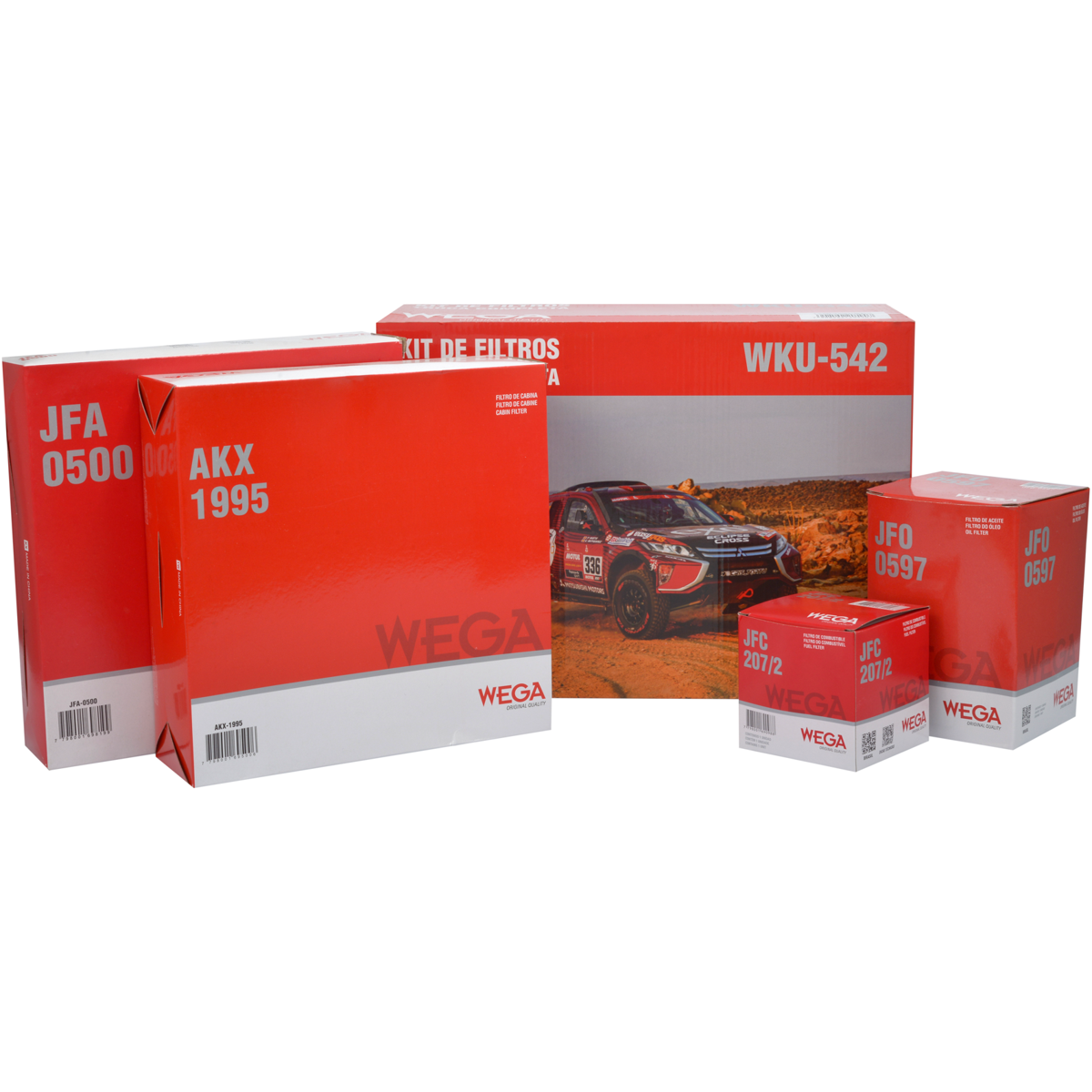 Kit Filtros Mitsubishi L200 Triton Pajero Dakar 3.2 para Mitsubishi Pajero Dakar - Wega - WKU-542 - (2)