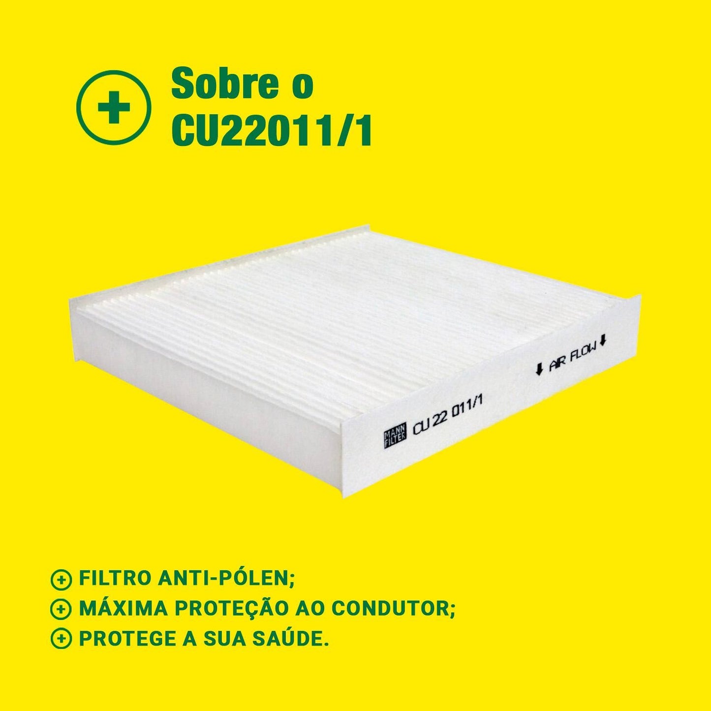 Filtro de Ar Condicionado Cabine - Mann-Filter - CU22011/1 - (3)