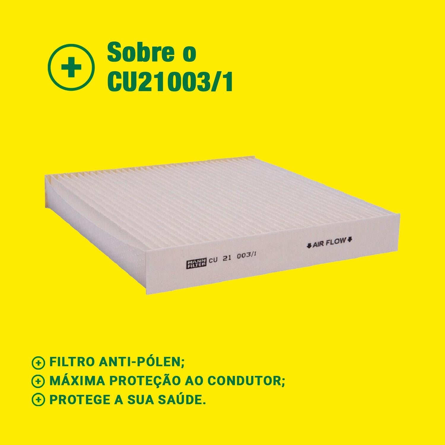 Filtro de Ar Condicionado Cabine - Mann-Filter - CU21003/1 - (3)