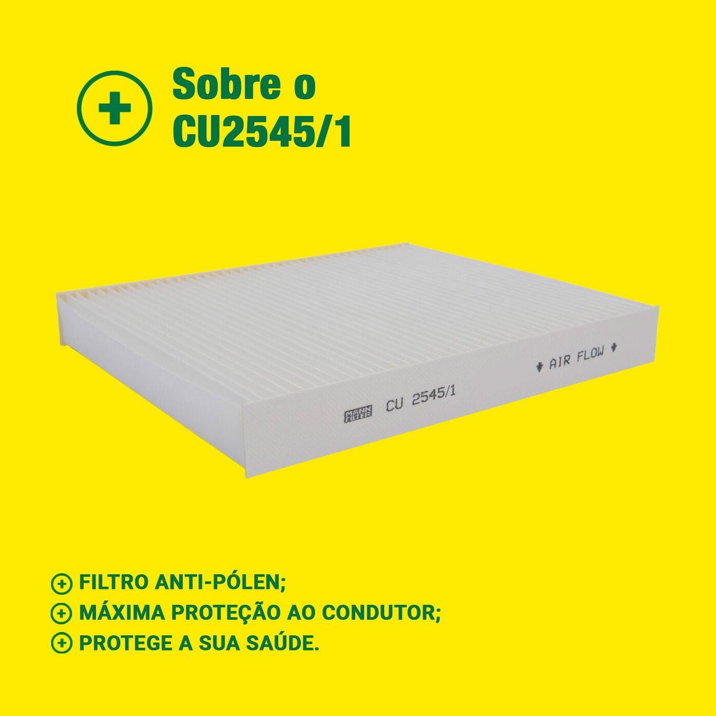 Filtro de Ar Condicionado Cabine - Mann-Filter - CU2545/1 - (3)