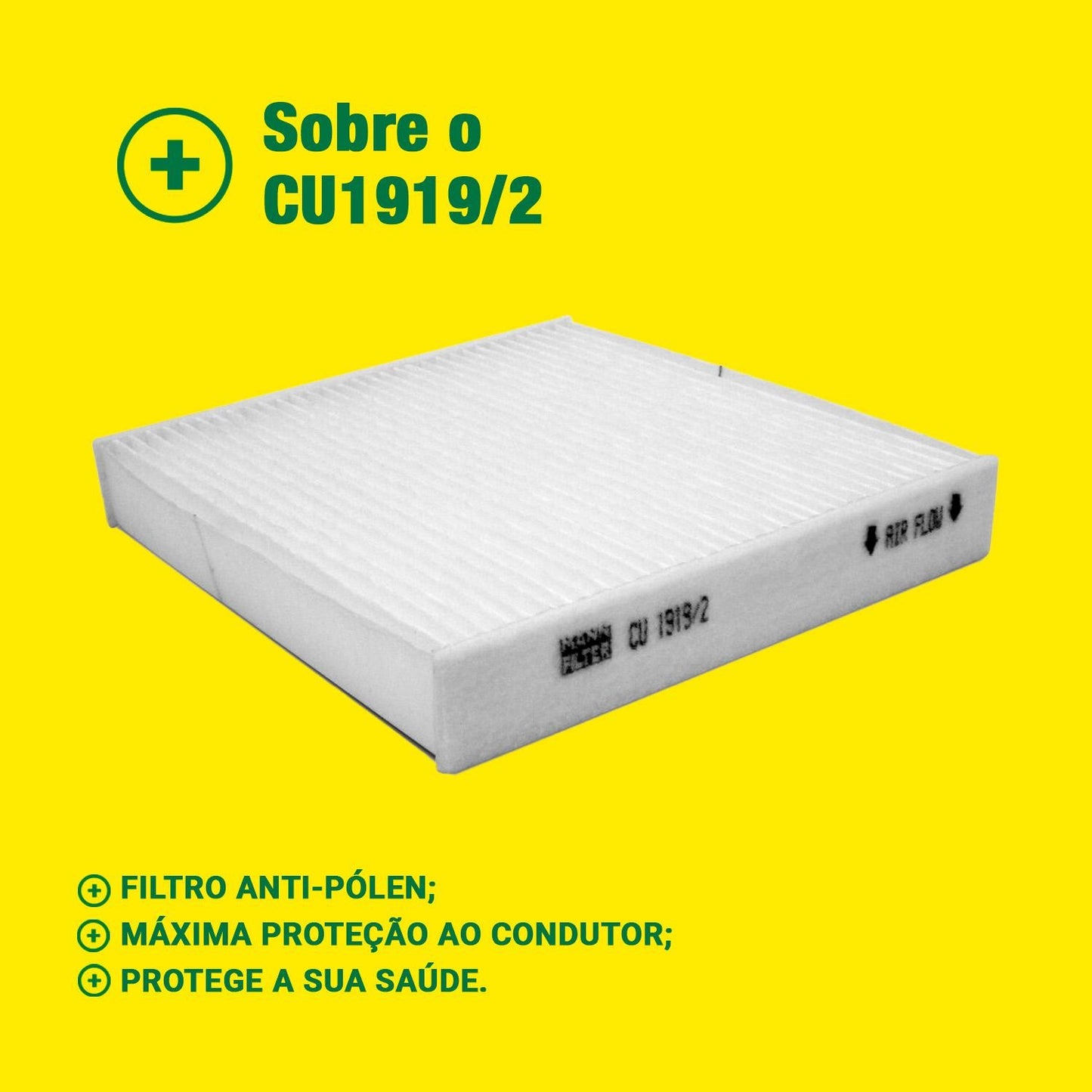 Filtro de Ar Condicionado Cabine - Mann-Filter - CU1919/2 - (3)