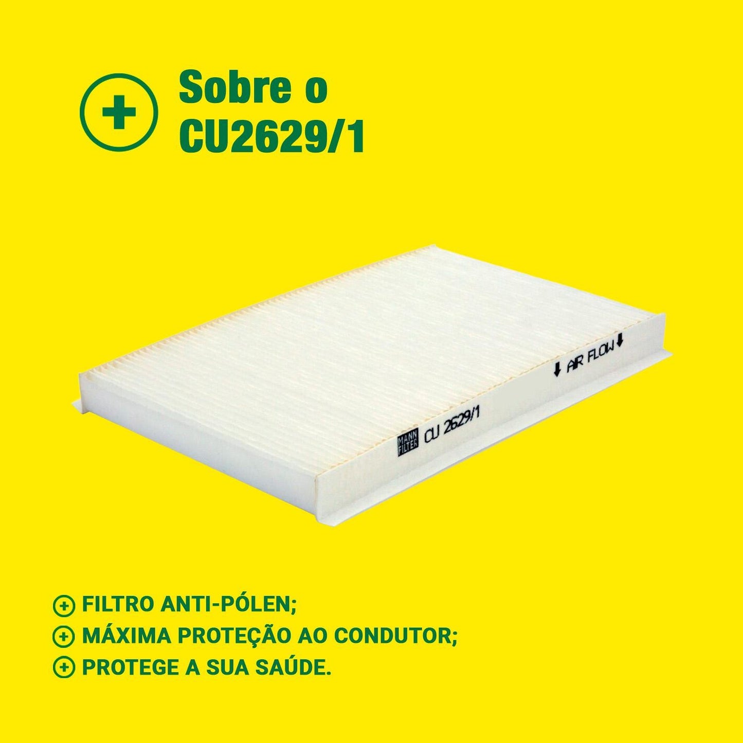 Filtro de Ar Condicionado Cabine - Mann-Filter - CU2629/1 - (3)