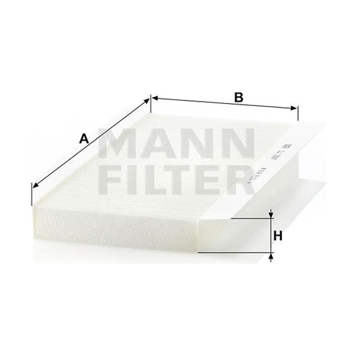 Filtro de Cabine Refil de Papel - Mann-Filter - CU 3567 - (5)