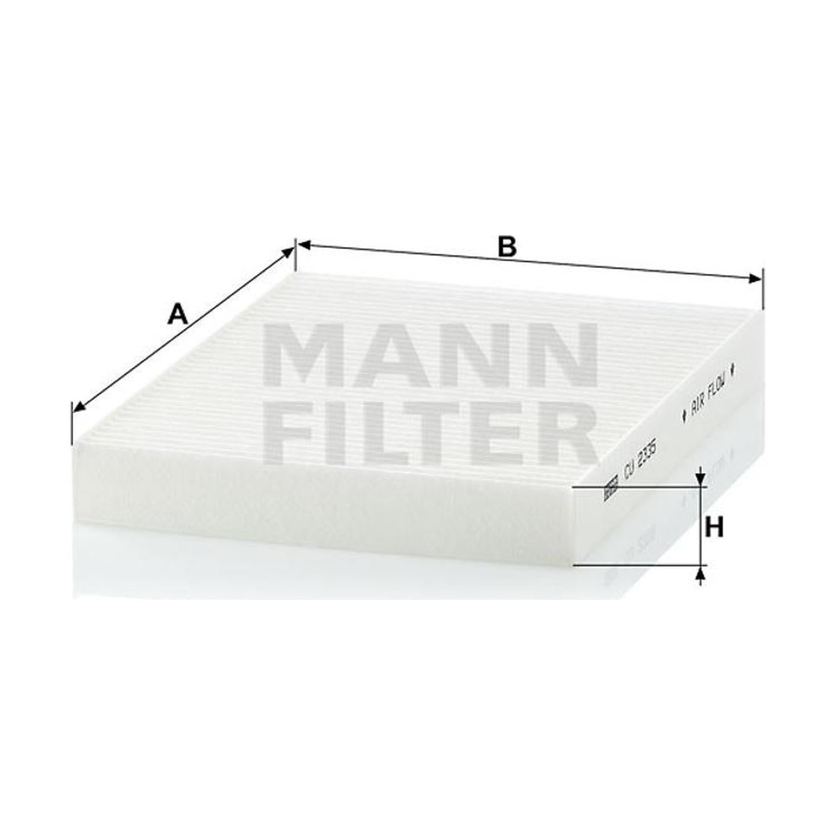Filtro de Cabine 25x163x215mm - Mann-Filter - CU2335 - (4)