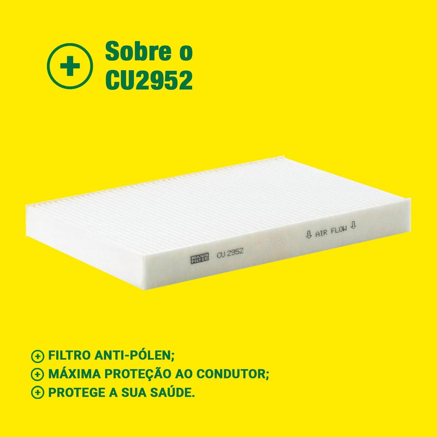 Filtro de Ar Condicionado Cabine - Mann-Filter - CU2952 - (3)