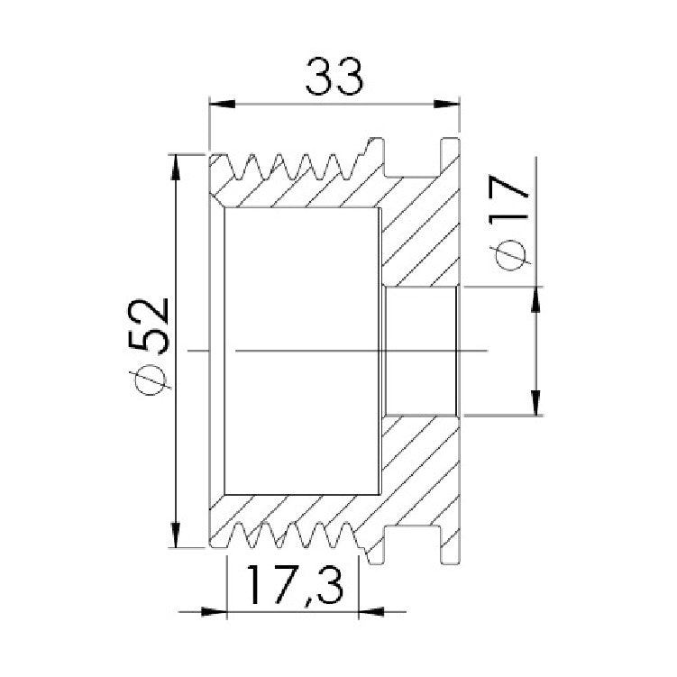 Polia para Alternador - Unifap - 3.390 - (3)