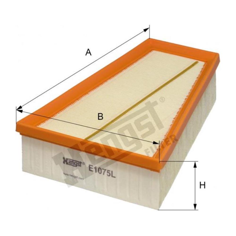 Filtro de Ar do Motor - Hengst - E1075L - (1)