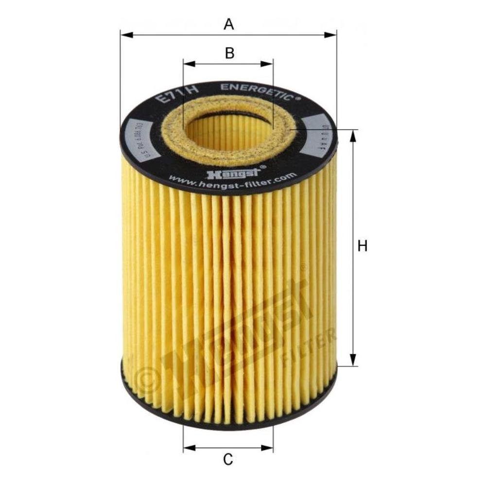 Filtro de Ar do Motor - Hengst - E71H D141 - (1)