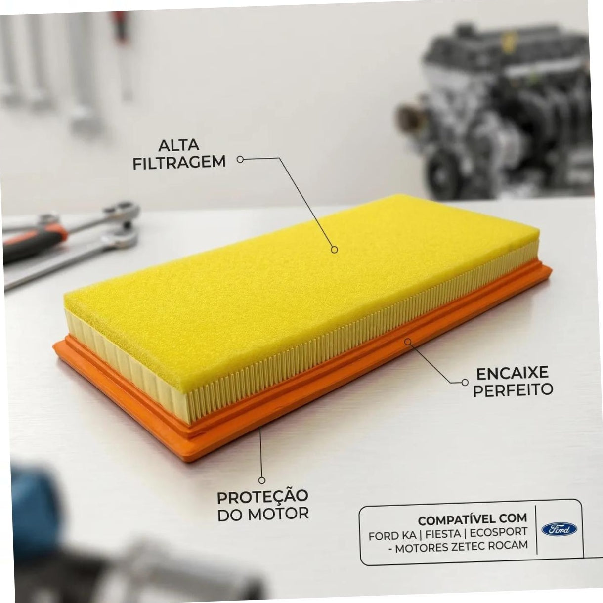 Filtro de Ar do Motor - Tecfil - ARL9608 - (4)