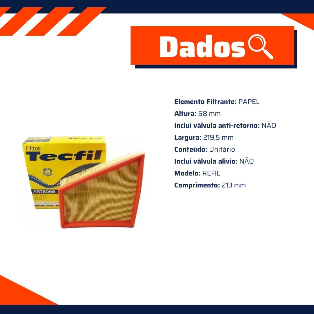 Kit Filtros de Ar do Motor, Óleo, Cabine e Combustível - Tecfil - ACP303 / ART6098 / GI12/7 / PSL56 - (4)