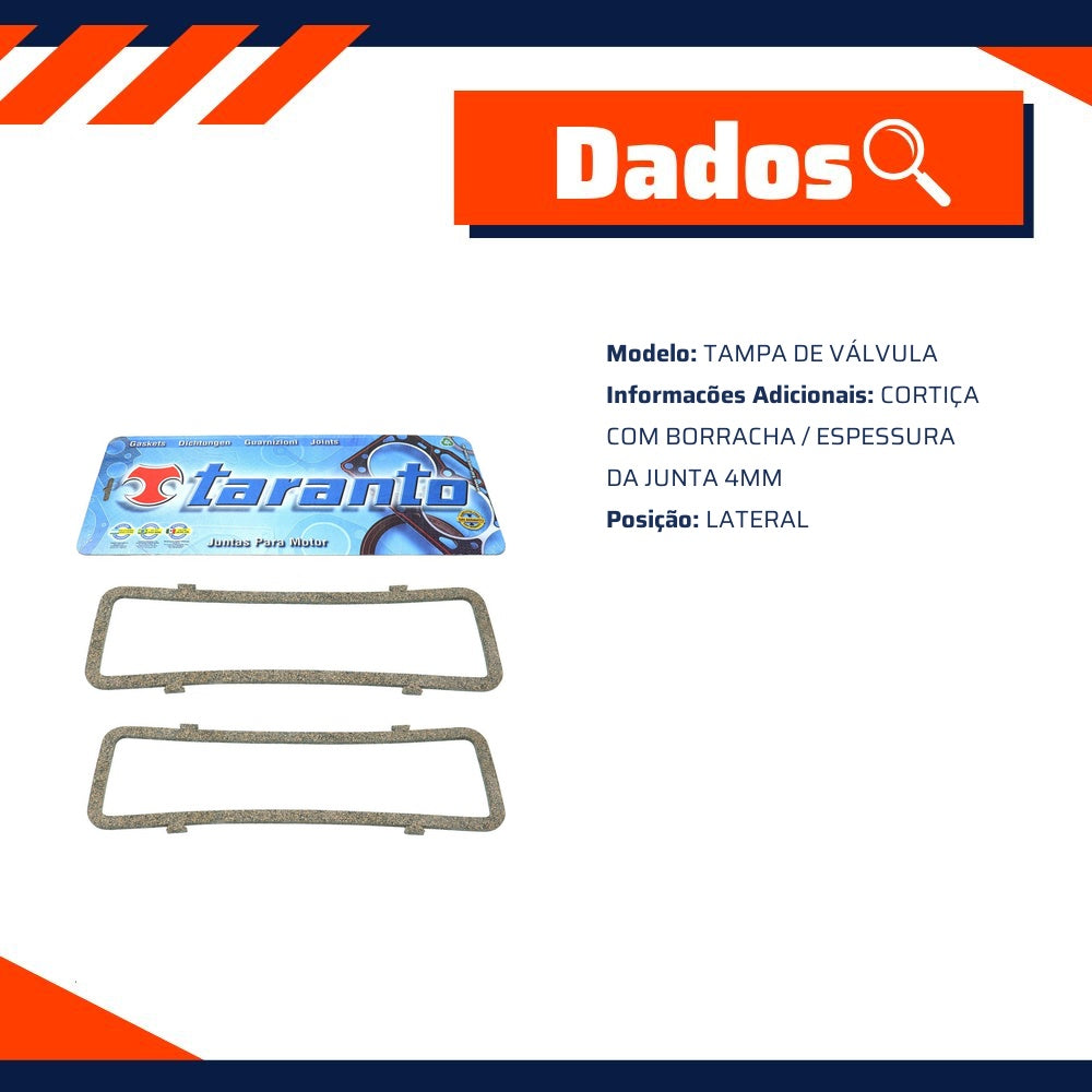 Junta da Tampa de Válvula para Chevrolet Caravan - Taranto - 200036 - (8)