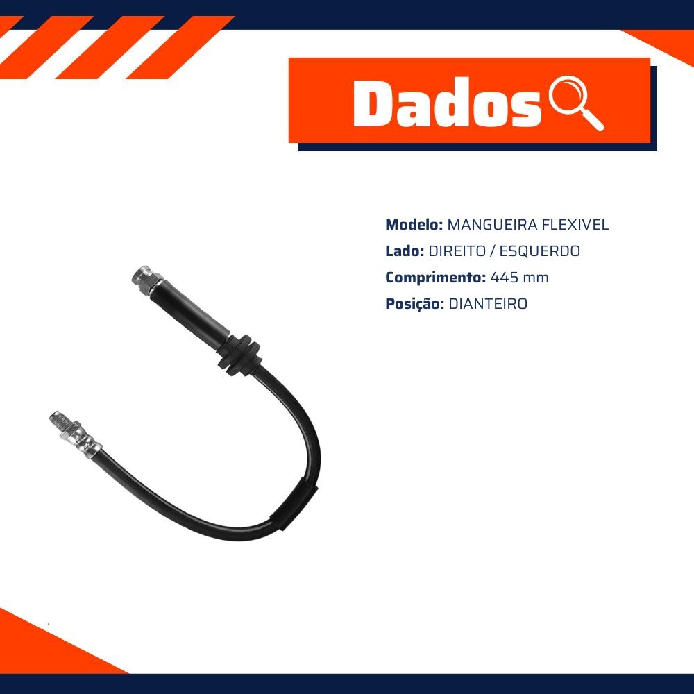 Mangueira Flexível de Freio Dianteiro para Fiat Punto - Norflex - 2114 - (1)