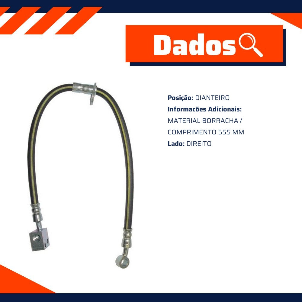 Mangueira Flexível de Freio Dianteiro para Honda FIT - Norflex - 4211 - (1)